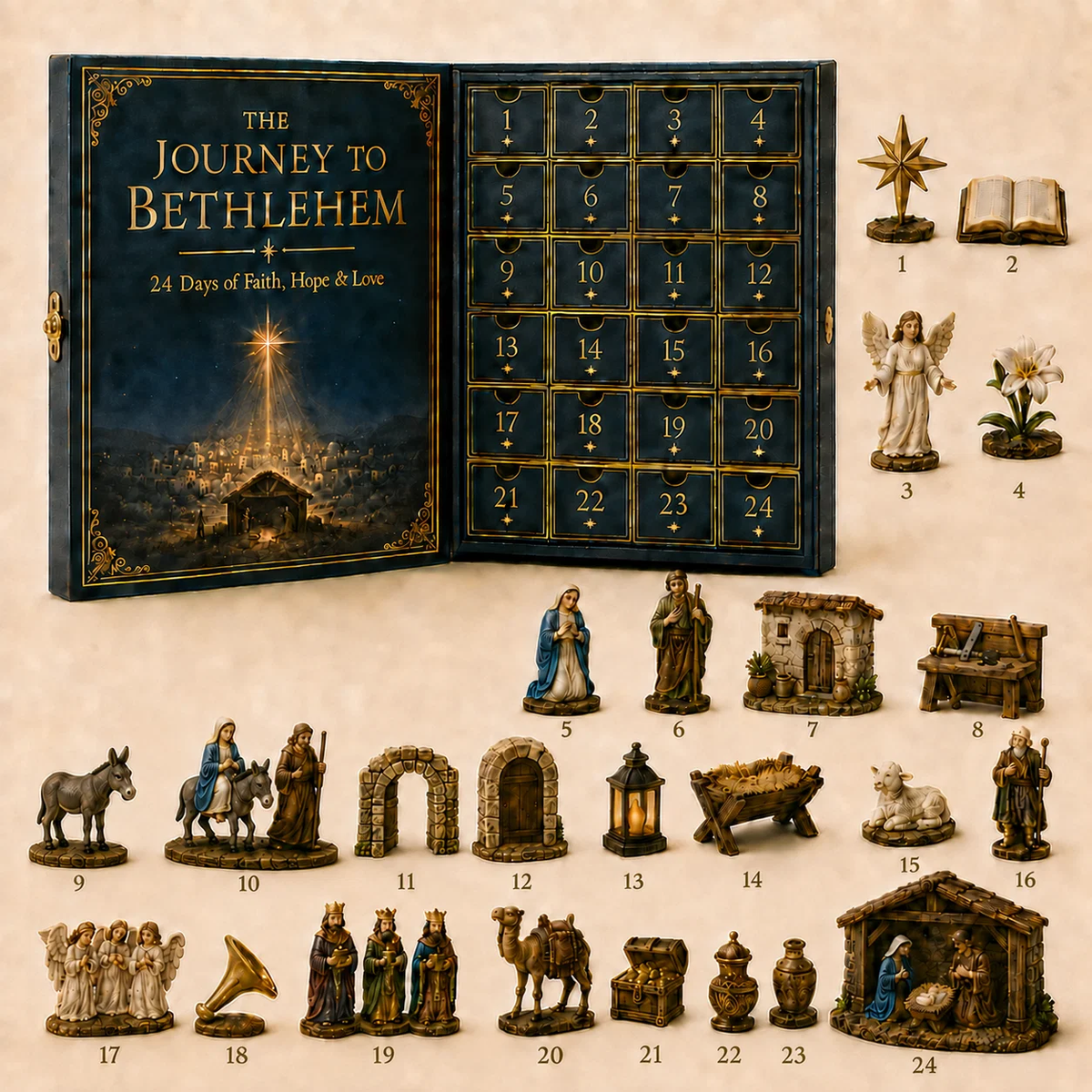🎉🇺🇸 Limited Edition! 🔥 Only 250 Available! 🌟The Journey to Bethlehem Advent Calendar 2026（upsell）