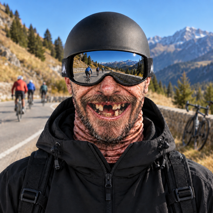 Who Let Grandpa Ride?! 😂  The Funniest Bicycle Mask That’ll Make Everyone Do a Double Take!
